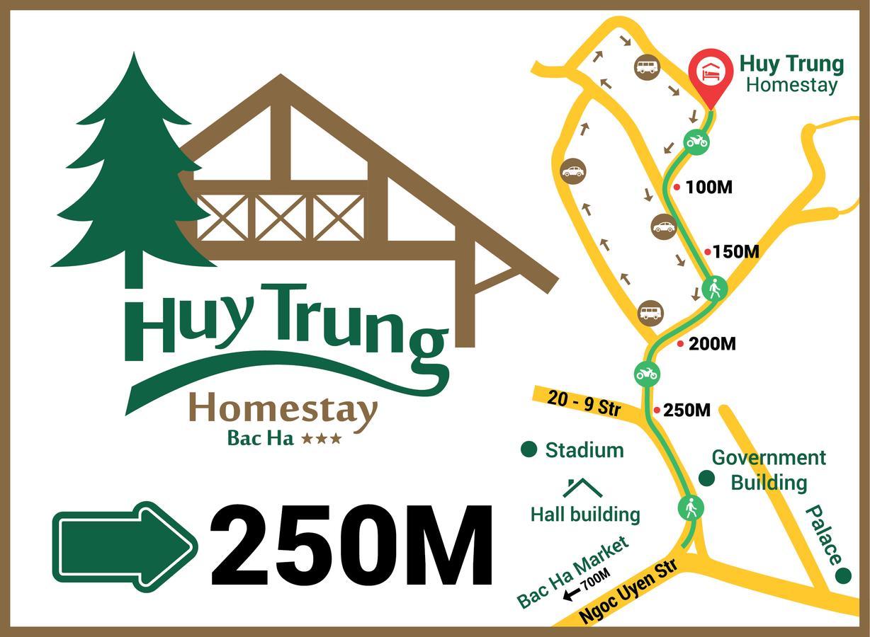 Huy Trung Homestay Bac Ha  Exteriör bild