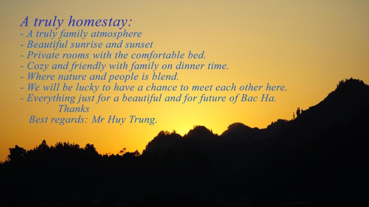 Huy Trung Homestay Bac Ha  Exteriör bild